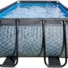 Bazén s filtrací Stone pool Exit Toys ocelová konstrukce 540*250*100 cm šedý od 6 let - Image 3