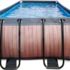 Bazén s filtrací Wood pool Exit Toys ocelová konstrukce 400*200*122 cm hnědý od 6 let - Image 3