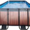 Bazén s filtrací Wood pool Exit Toys ocelová konstrukce 540*250*100 cm hnědý od 6 let - Image 3