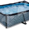 Bazén s krytem a filtrací Stone pool Exit Toys ocelová konstrukce 300*200 cm šedý od 6 let - Image 3