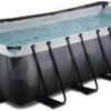 Bazén s krytem a pískovou filtrací Black Leather pool Exit Toys ocelová konstrukce 540*250*122 cm černý od 6 let - Image 3