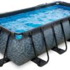 Bazén s krytem a pískovou filtrací Stone pool Exit Toys ocelová konstrukce 400*200*100 cm šedý od 6 let - Image 3