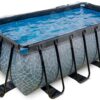 Bazén s krytem a pískovou filtrací Stone pool Exit Toys ocelová konstrukce 400*200*122 cm šedý od 6 let - Image 3