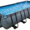 Bazén s krytem pískovou filtrací a tepelným čerpadlem Stone pool Exit Toys ocelová konstrukce 540*250*100 cm šedý od 6 let - Image 3