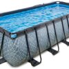 Bazén s krytem pískovou filtrací a tepelným čerpadlem Stone pool Exit Toys ocelová konstrukce 540*250*122 cm šedý od 6 let - Image 3
