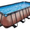 Bazén s krytem pískovou filtrací a tepelným čerpadlem Wood pool Exit Toys ocelová konstrukce 540*250*122 cm hnědý od 6 let - Image 3