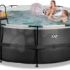 Bazén s pískovou filtrací Black Leather pool Exit Toys kruhový ocelová konstrukce 427*122 cm černý od 6 let - Image 3