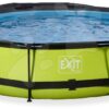 Bazén se stříškou a filtrací Lime pool Exit Toys kruhový ocelová konstrukce 360*76 cm zelený od 6 let - Image 3