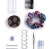 Česací hlava pro kadeřnici s tmavými vlasy My Beauty Styling Head Smoby vytváření účesů s 23 doplňky - Image 3