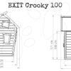 Domeček cedrový Crooky 100 Exit Toys s voděodolnou střechou šedobéžový - Image 3
