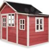 Domeček cedrový Loft 150 Red Exit Toys velký s voděodolnou střechou červený - Image 3