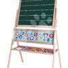 Dřevěná magnetická tabule Magnetic Board Eichhorn skládací se 48 magnetkami a 10 křídami s houbou 110 cm vysoká - Image 3