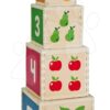 Dřevěná skládací věž Color Stacking Tower Eichhorn 5 barevných kostek a 5 tvarů od 12 měsíců - Image 3