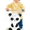 Dřevěné chodítko Panda Activity Walker Eichhorn s gumovými kolečky a úložným prostorem od 12 měsíců - Image 3