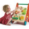 Dřevěné chodítko zahrada Baby Activity Walker Tender Leaf Toys s různými funkcemi a kostkami od 18 měsíců - Image 3
