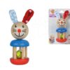 Dřevěné chrastítko Rabbit Rattle Baby Eichhorn zajíček s rolničkou a plyšovými oušky od 3 měsíců - Image 3