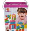 Dřevěné kostky Coloured Wooden Blocks Eichhorn barevné 75 kusů různé tvary velikost 25 mm od 12 měsíců - Image 3