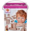 Dřevěné kostky Natural Wooden Blocks Eichhorn v přírodní barvě 50 kusů velikost 25 mm od 12 měsíců - Image 3