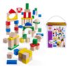 Dřevěné kostky barevné a přírodní Wooden Blocks 75 Years Eichhorn 76 kusů průměr 25 mm od 12 měsíců - Image 3