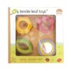 Dřevěné tvary s funkcemi Visual Sensory Tray Tender Leaf Toys na podložce 4 druhy od 18 měsíců - Image 3