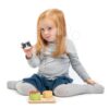 Dřevěné tvary zvířátka Touch Sensory Tray Tender Leaf Toys na podložce 4 druhy od 18 měsíců - Image 3