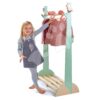Dřevěný dětský šatník Forest Clothes Rail Tender Leaf Toys s 3 ramínky a ptáčky - Image 3
