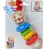 Dřevěný zajíček chrastítko Baby Eichhorn s kroužky od 3 měsíců - Image 3