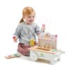 Dřevěný zmrzlinářský vozík Ice Cream Cart Tender Leaf Toys na kolečkách, 15 dílů s nanuky a zmrzlinou - Image 3