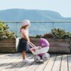 Hluboký kočárek s textilem Violette Baby Nurse Smoby s tichým chodem a ergonomickou 55 cm vysokou rukojetí od 18 měsíců - Image 3