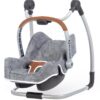 Jídelní židle s autosedačkou a houpačkou DeLuxe Pastel Maxi Cosi&Quinny Grey Smoby trojkombinace s bezpečnostním pásem - Image 3