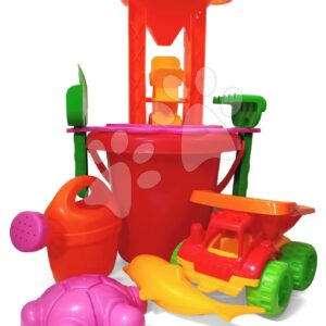 Kbelík set s mlýnem a nákladním autíčkem Smoby s bábovičkou a konvičkou výška kbelíku 18 cm od 18 měsíců