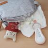 Kosmetická taštička Toiletry Pouch Beaba Tiny Dots se zipem šedá s tečkami - Image 3