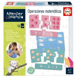 Naučná hra matematické operace Educa Učíme se počítat s obrázky 64 dílů ve španělštině od 4 let