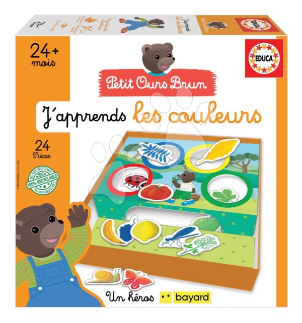 Naučná hra pro nejmenší J´apprends les couleurs Educa Učíme se barvy se zvířátky od 24 měsíců