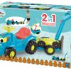 Odrážedlo s přívěsem a sekačkou Traktor 2v1 Garden&Seasons Écoiffier tyrkysové od 12 měsíců - Image 3