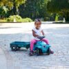 Odrážedlo s přívěsem auto Bobby Car Classic Eco 2.0 BIG ekologické tyrkysové s klaksonem a trendy nálepkami od 12 měsíců - Image 3