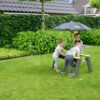 Pískoviště cedrové stůl na vodu a písek Aksent sand&water table Deluxe Exit Toys velké s krytem slunečníkem a zahradním nářadím - Image 3