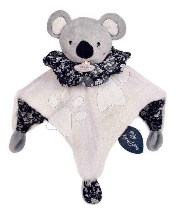 Plyšová koala k mazlení Doudou Boule 3v1 Doudou et Compagnie šedá 25 cm od 0 měsíců
