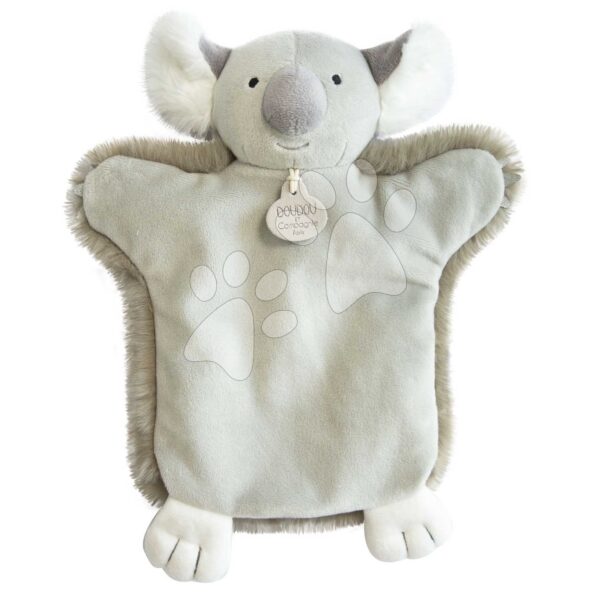 Plyšová koala na loutkové divadlo Koala Hand Puppet Doudou et Compagnie šedá 25 cm od 0 měsíců