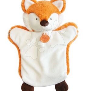 Plyšová liška na loutkové divadlo Fox Hand Puppet Doudou et Compagnie oranžová 25 cm od 0 měsíců