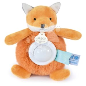 Plyšová liška se světlem Fox Nightlight Unicef Collection Doudou et Compagnie v dárkovém balení oranžová 15 cm od 0 měsíců