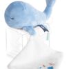 Plyšová velryba k mazlení Whale Blue Doudou et Compagnie v dárkovém balení modrá 15 cm od 0 měsíců - Image 2