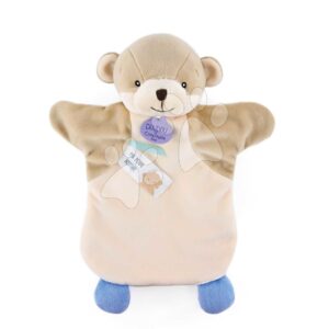 Plyšová vydra na loutkové divadlo Otter Hand Puppet Doudou et Compagnie hnědá 25 cm od 0 měsíců