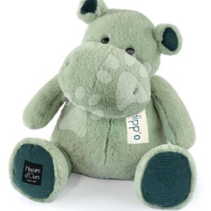 Plyšový hroch Almond Hippo Cocooning Histoire d’Ours zelený 40 cm od 0 měsíců