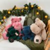 Plyšový hrošík Hip'Pop Histoire d’ Ours modrý 25 cm od 0 měsíců - Image 3