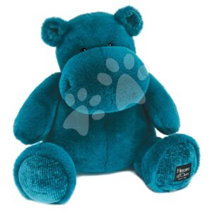 Plyšový hrošík Hip'Pop Histoire d’ Ours modrý 40 cm od 0 měsíců