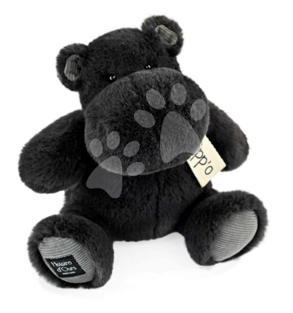 Plyšový hrošík Hippo Anthracite Grey Histoire d’ Ours černý 25 cm od 0 měsíců