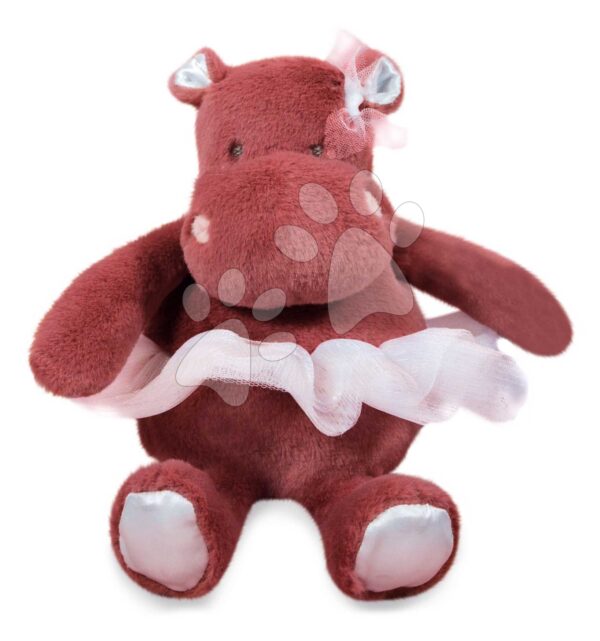 Plyšový hrošík se sukní Hippo Tutu Terracotta Histoire d’ Ours červený 22 cm od 0 měsíců