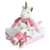 Plyšový jednorožec Unicorn Lucie la Licorne Doudou et Compagnie zlato-růžový 22 cm v dárkovém balení od 0 měsíců - Image 3
