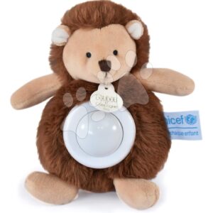Plyšový ježek se světlem Hedgehog Nightlight Unicef Collection Doudou et Compagnie v dárkovém balení hnědý 15 cm od 0 měsíců